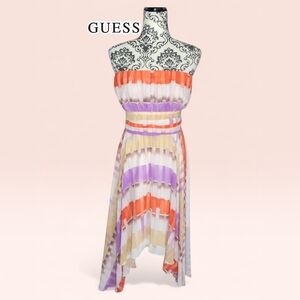 GUESS Strapless Multicolor Dress - Large